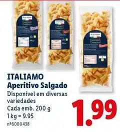 Lidl Italiamo - aperitivo salgado promoção