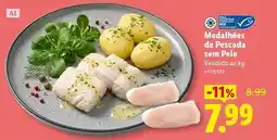 Lidl Medalhoes de pescada sem pele promoção