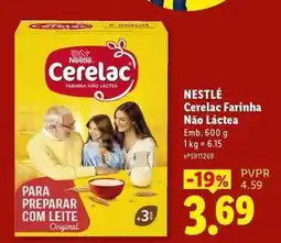 Lidl Nestle - cerelac farinha nao lactea promoção