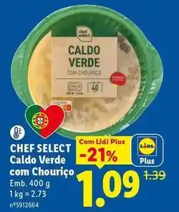 Lidl Chef select - caldo verde com chouriço promoção