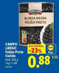 Lidl A+ - campo feijão preto cozido promoção