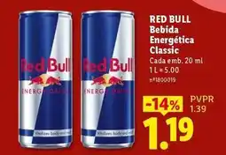 Lidl Red bull - bebida energética classic promoção