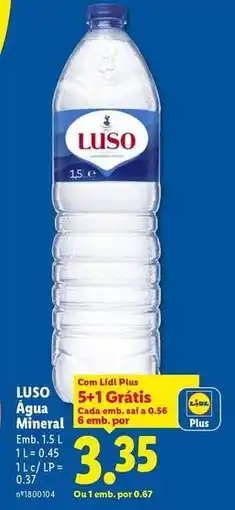Lidl Luso - agua mineral promoção