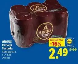 Lidl Argus - cerveja tostada promoção