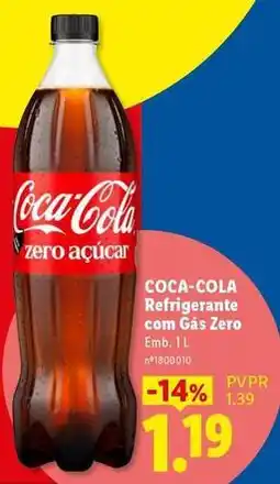 Lidl Coca cola - refrigerante com gas zero promoção
