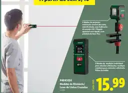 Lidl Parkside - medieda de disfarciel laser de linhas cruadas promoção