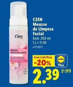 Lidl Cien - mousse de limpeza facial promoção