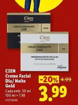 Lidl Cien - creme facial dia/noite gold promoção