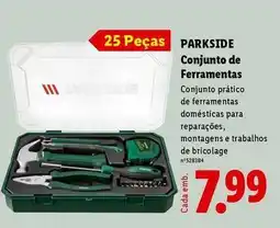 Lidl Parkside - conjunto de ferramentas promoção