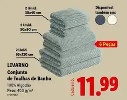 Lidl Conjunto de toalhas de banho promoção