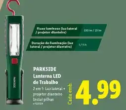 Lidl Parkside - lanterna led de trabajo promoção