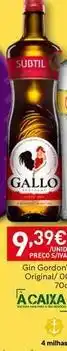 Recheio Gallo - gin gordon original promoção