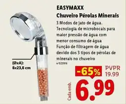 Lidl com - chuveiro perolas minerais promoção