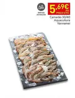 Recheio Aquacultura - camarão 30/40 vannamei promoção