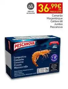Recheio Pescanova - camarão moçambique calibre 68 jumbo promoção