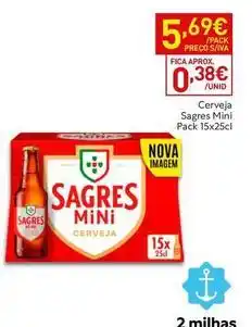 Recheio Sagres mini - cerveja promoção