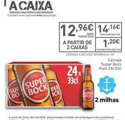 Recheio Super bock - cerveja promoção