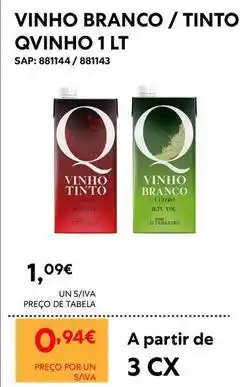Recheio Vinho branco promoção