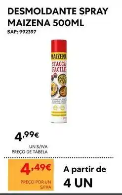 Recheio Maizena - desmoldante spray promoção