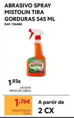 Recheio Mistolin - abrasivo spray tira gorduras promoção