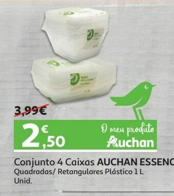 Cj.4 caixas cons. quad. auchan