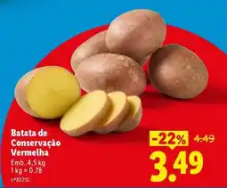 Lidl Batata de Conservação Vermelha promoção