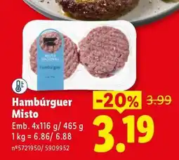Lidl Hambúrguer Misto promoção