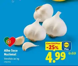 Lidl Alho Seco Nacional promoção