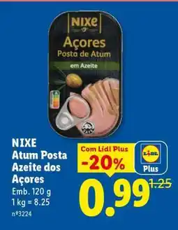Lidl NIXE Atum Posta Azeite dos Açores promoção