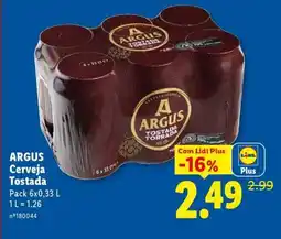 Lidl ARGUS Cerveja Tostada promoção