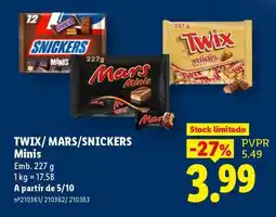 Lidl TWIX/ MARS/SNICKERS Minis promoção