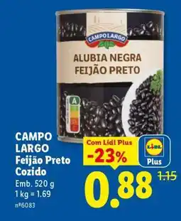 Lidl Campo Largo Feijão Preto Cozido promoção
