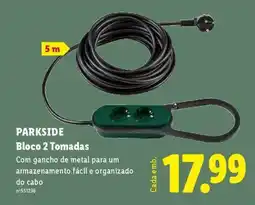 Lidl PARKSIDE Bloco 2 Tomadas promoção