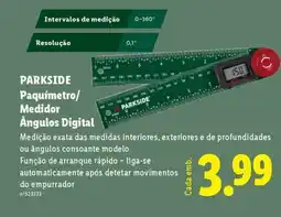 Lidl PARKSIDE Paquímetro/Medidor Ângulos Digital promoção