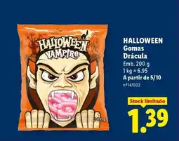 Lidl HALLOWEEN Gomas Drácula promoção
