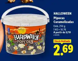 Lidl Halloween Pipocas Caramelizadas promoção
