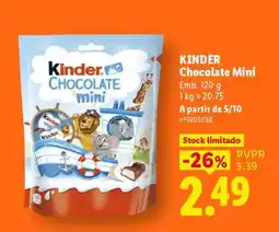 Lidl Kinder Chocolate Mini promoção