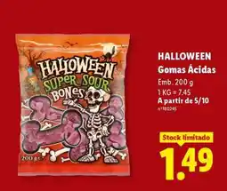 Lidl HALLOWEEN Gomas Ácidas promoção