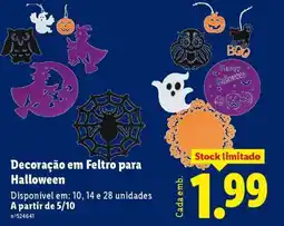 Lidl Decoração em Feltro para Halloween promoção