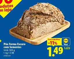 Lidl Pão Forma Escuro com Sementes promoção