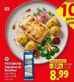 Lidl Pescanova Supremas de Bacalhau promoção