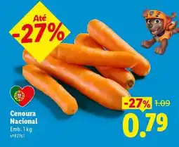 Lidl Cenoura Nacional promoção