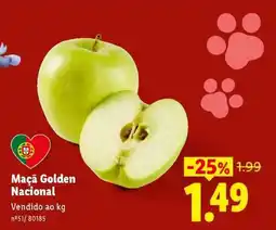 Lidl Maçã Golden Nacional promoção