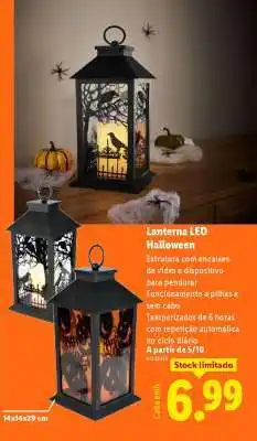 Lidl Lanterna LED Halloween promoção
