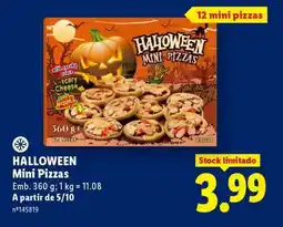 Lidl Halloween Mini Pizzas promoção