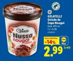 Lidl GELATELLI Gelado de Copo Nougat promoção