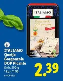 Lidl ITALIAMO Queijo Gorgonzola DOP Picante promoção