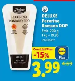Lidl DELUXE Pecorino Romano DOP promoção