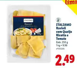 Lidl ITALIAMO Ravioli com Queijo Ricotta e Tomate promoção