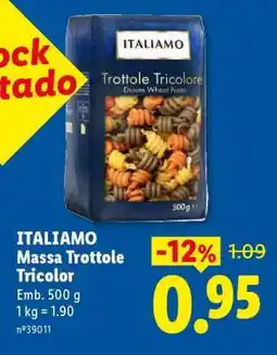 Lidl ITALIAMO Massa Trottole Tricolor promoção